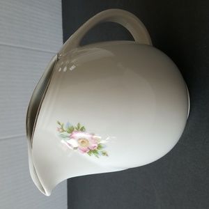 Vintage Hall's Rose White Large Superior Quality Kitchenware Pitcher